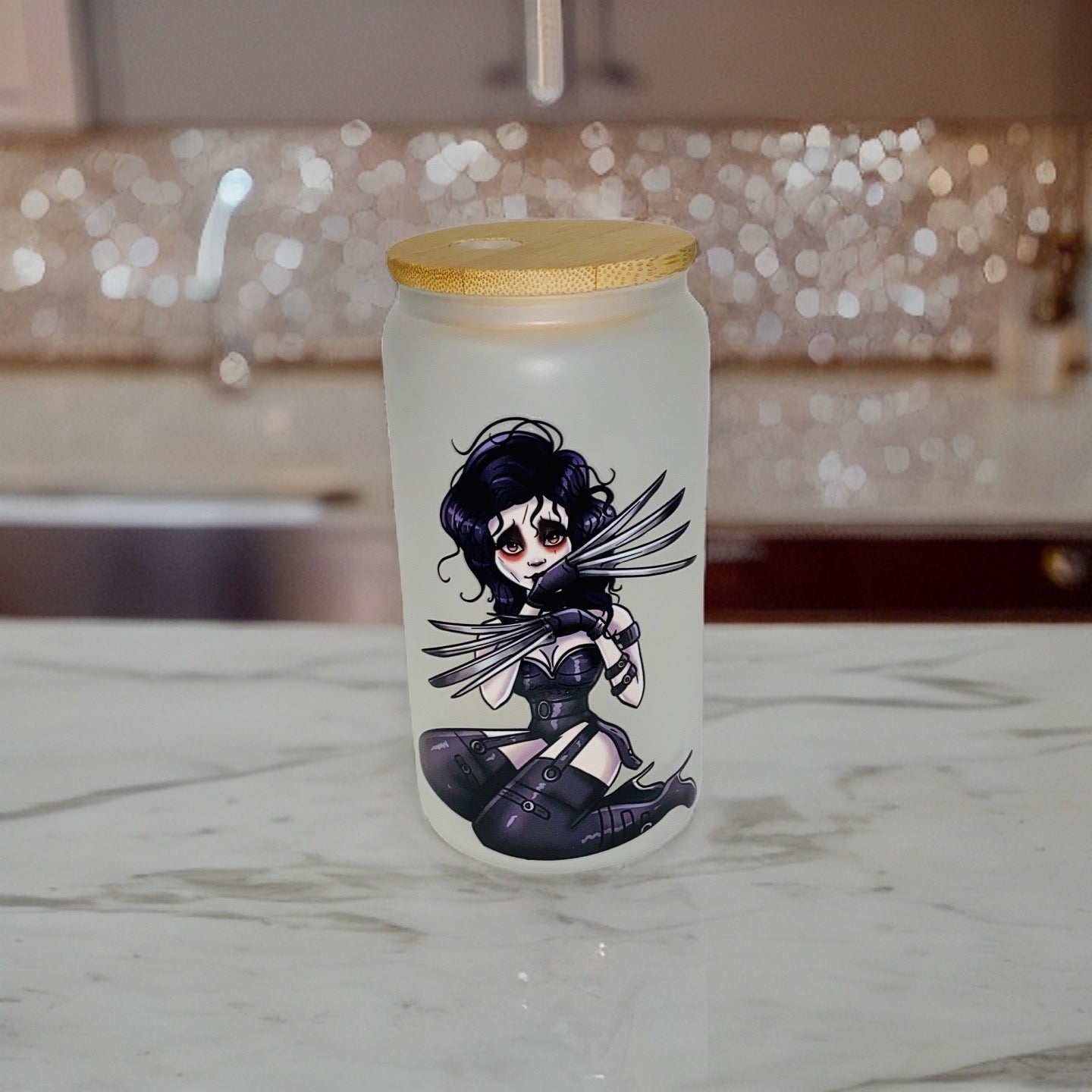 Scissor Babe- Frosted Cup
