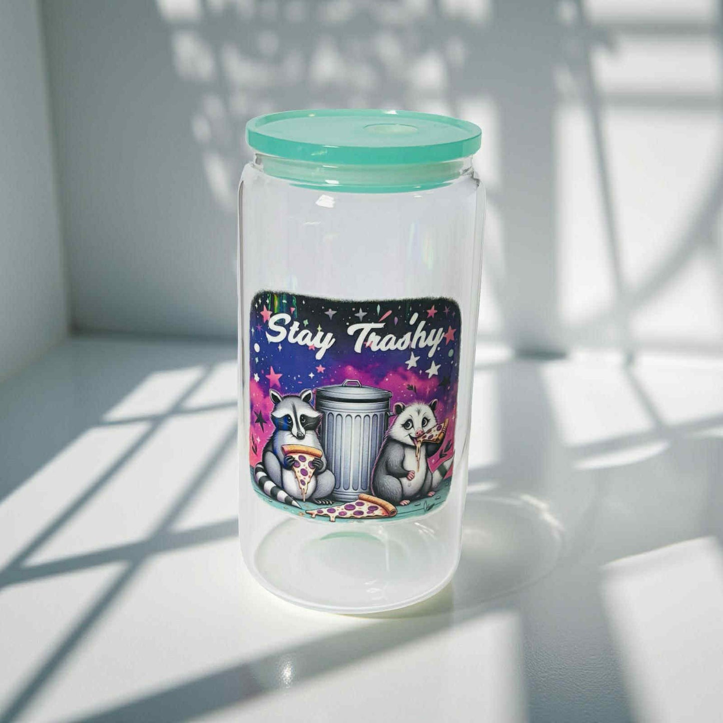 Stay Trashy- Clear Blue Lid