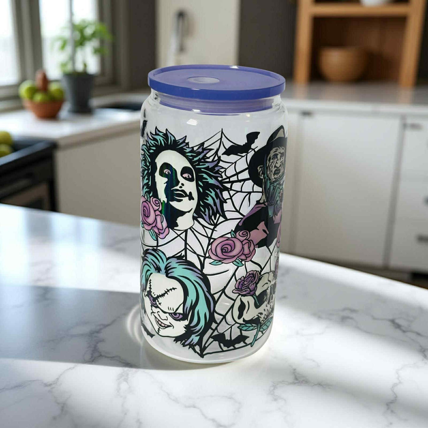 Horror Theme- Clear Purple Lid