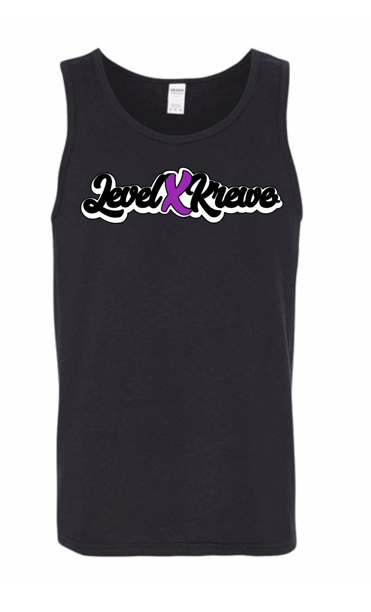 Mens Tank Top - Black Style 1 (White)