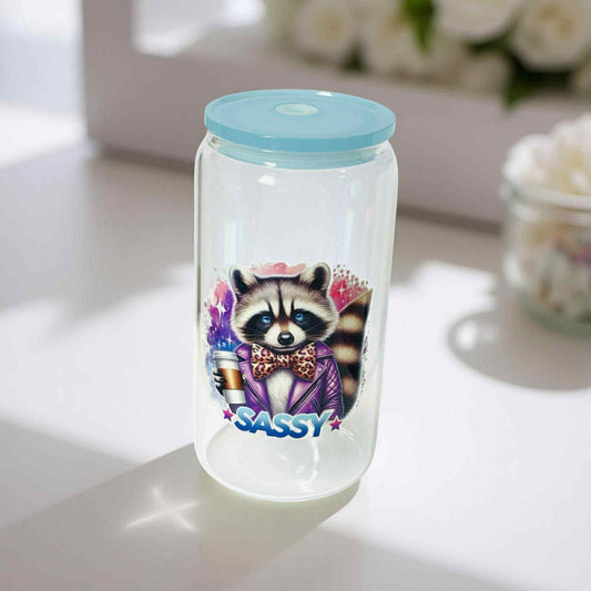 Sassy Raccoon - Clear Blue Lid