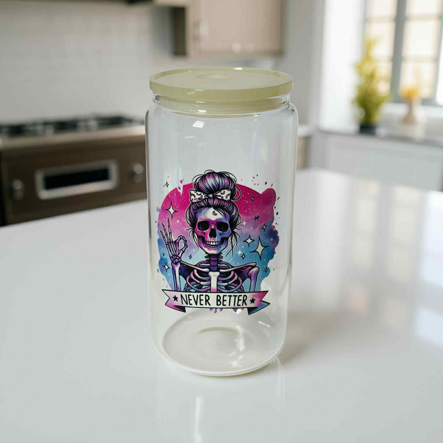 Never Better- Clear Tan Lid