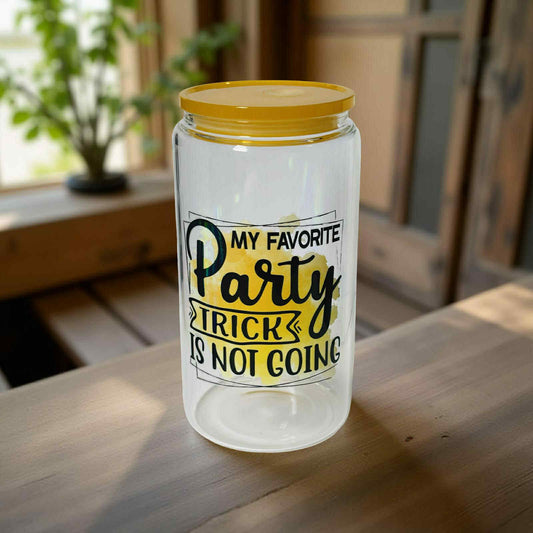 Favorite Party Trick- Clear Yellow Lid