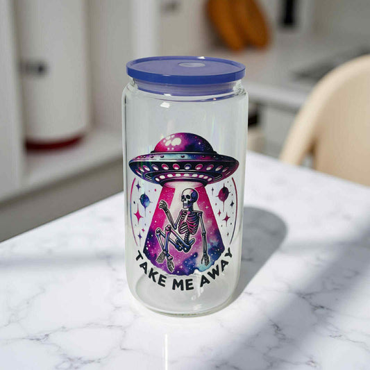 Take Me Away- Clear Purple Lid