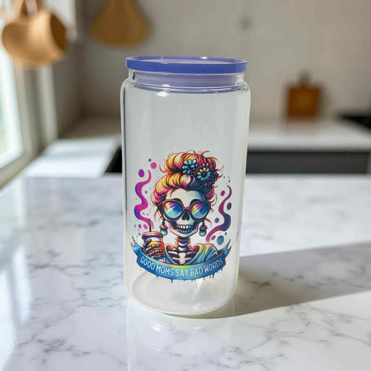 Good Moms- Clear Purple Lid