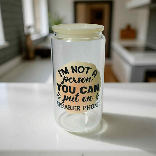 I'm Not A Person- Clear Tan Lid