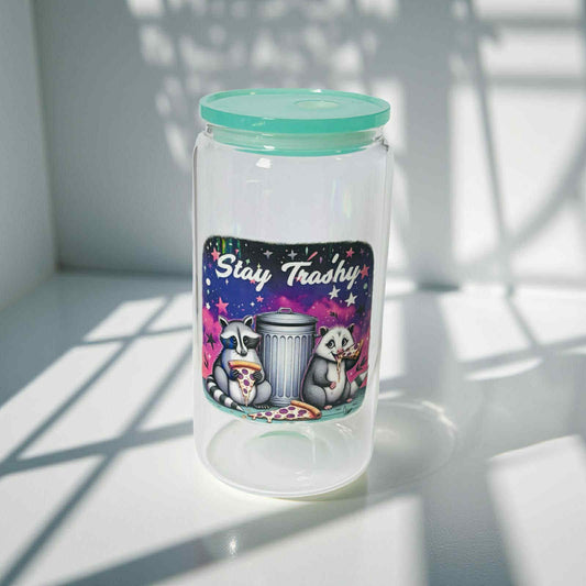 Stay Trashy- Clear Blue Lid