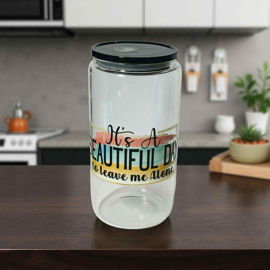 It's A Beautiful Day- Clear Black Lid