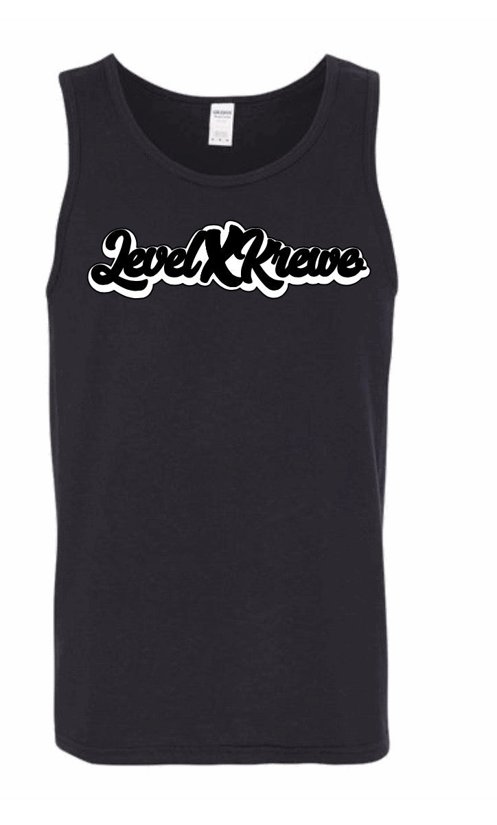 Mens Tank Top - Black Style 1 (White)