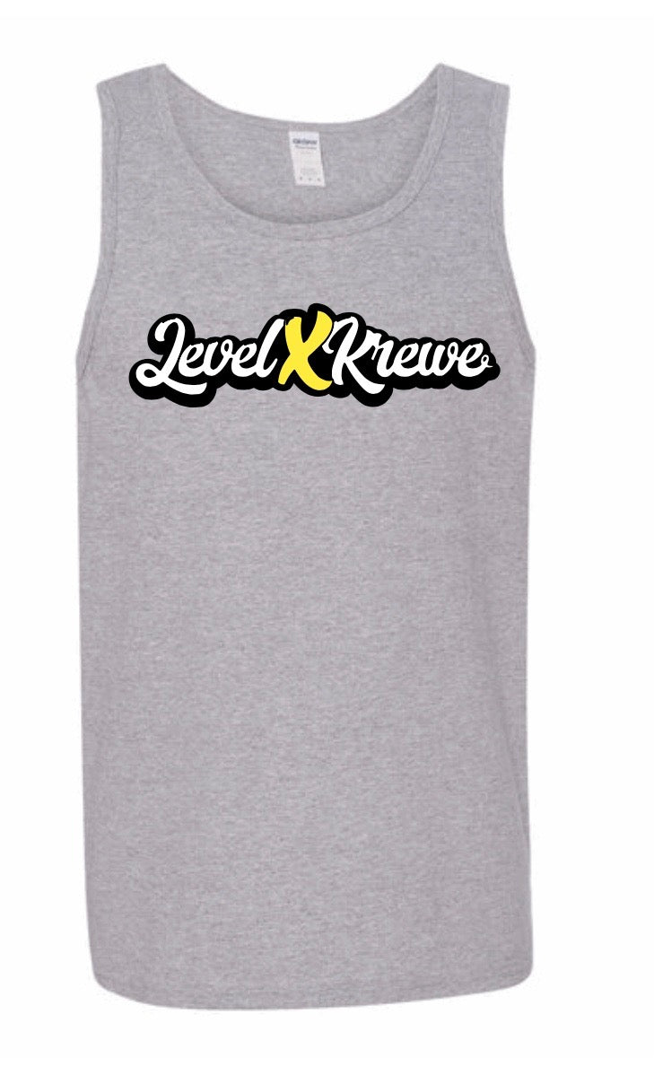 Mens Tank Top- Grey Style 1 (Black)