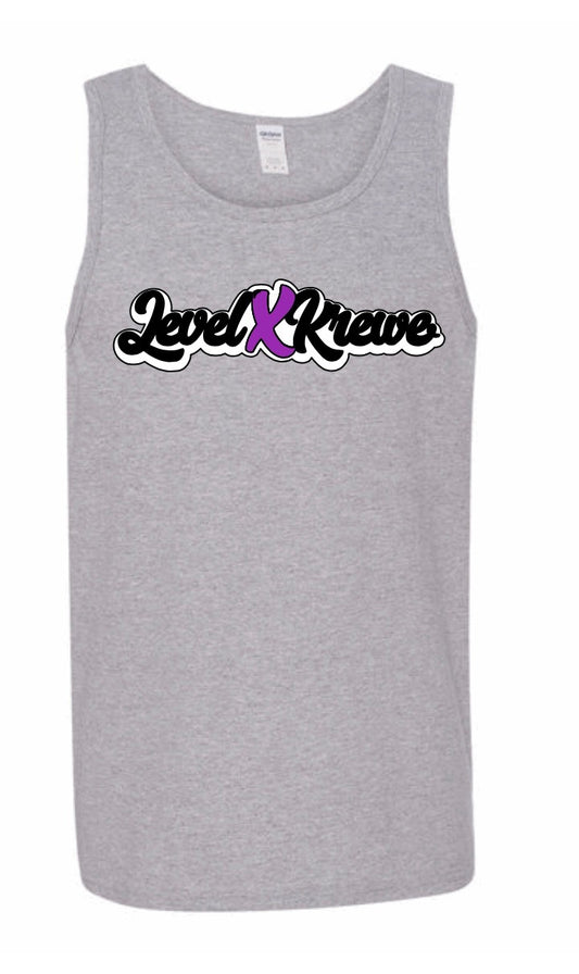 Mens Tank Top- Grey Style 1 (White)