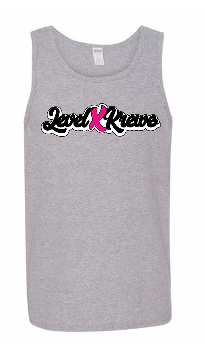 Mens Tank Top- Grey Style 1 (White)